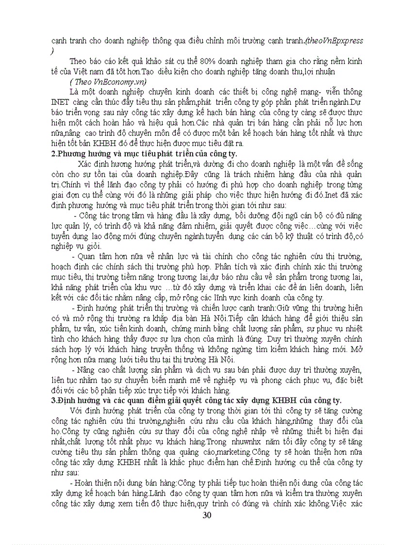 image for page Hoàn thiện công tác xây dựng kế hoạch bán hàng của công ty TNHH công nghệ mạng viễn thông INET