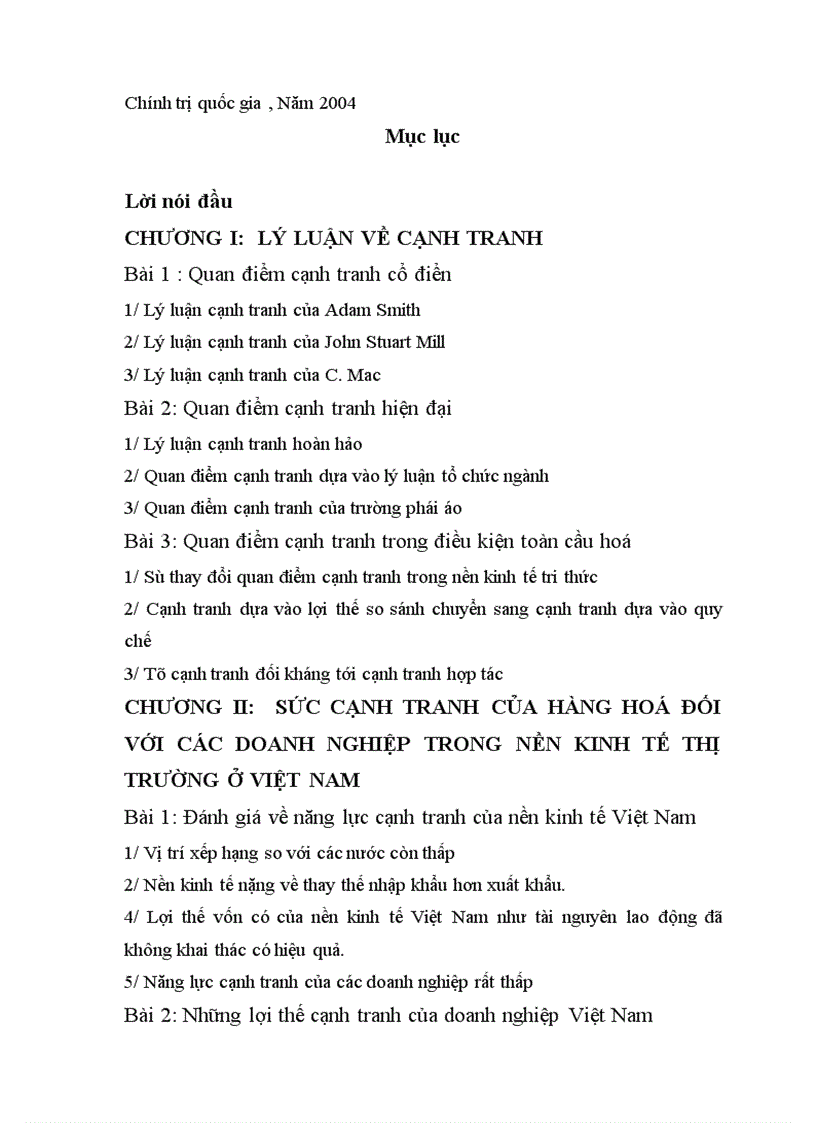 image for page Sức cạnh tranh của hàng hoá đối với các doanh nghiệp trong nền kinh tế thị trường ở Việt Nam 1