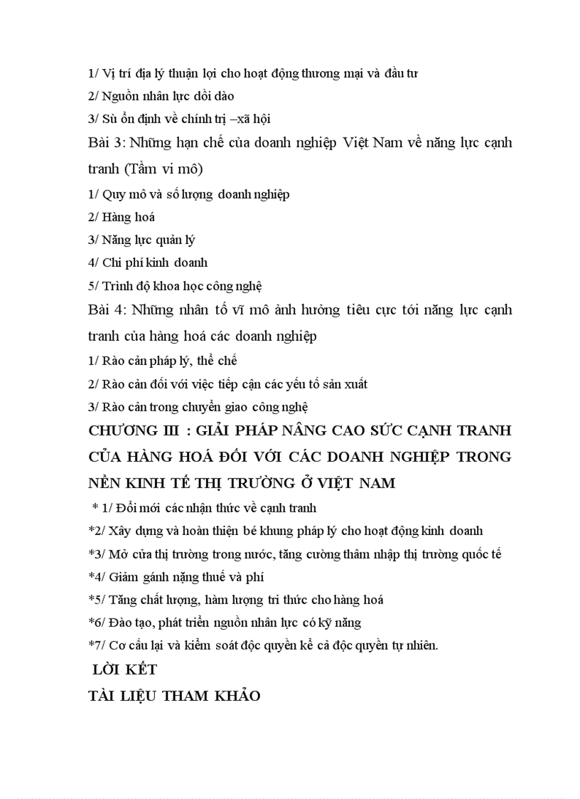 image for page Sức cạnh tranh của hàng hoá đối với các doanh nghiệp trong nền kinh tế thị trường ở Việt Nam 1