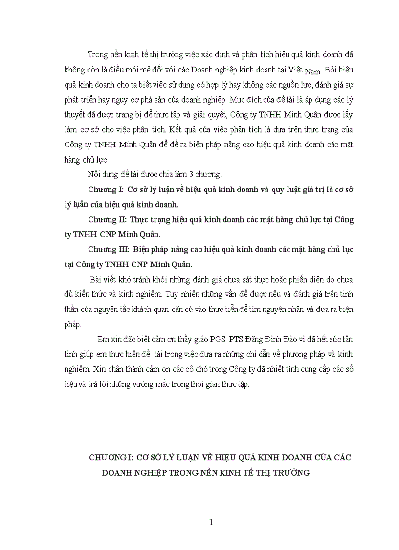 image for page Biện pháp nâng cao hiệu quả kinh doanh các mặt hàng chủ lực tại công ty TNHH CNP Minh Quân Chương I 1