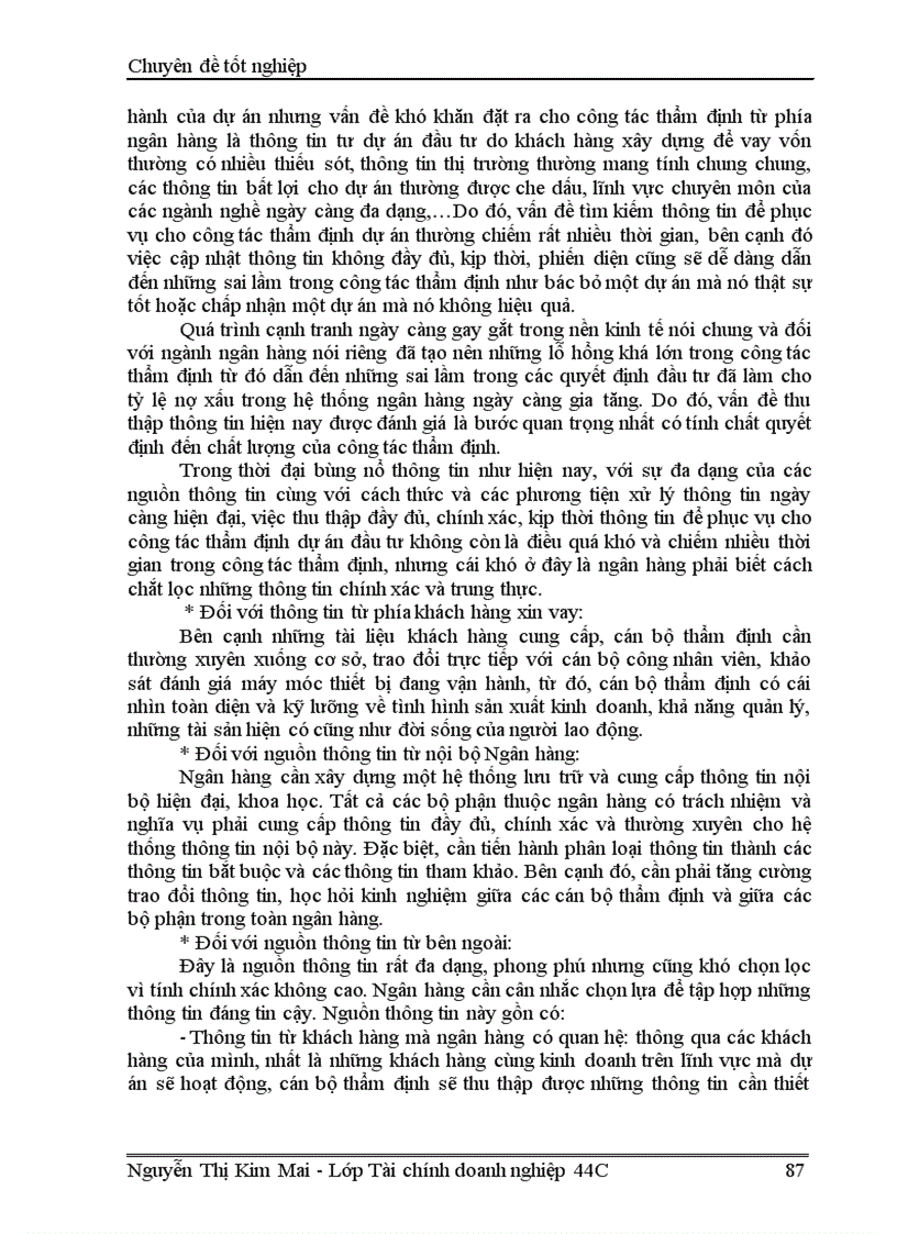 image for page Giải pháp nâng cao chất lượng thẩm định dự án đầu tư trong hoạt động cho vay tại Chi nhánh NHĐT PT Cầu Giấy 1