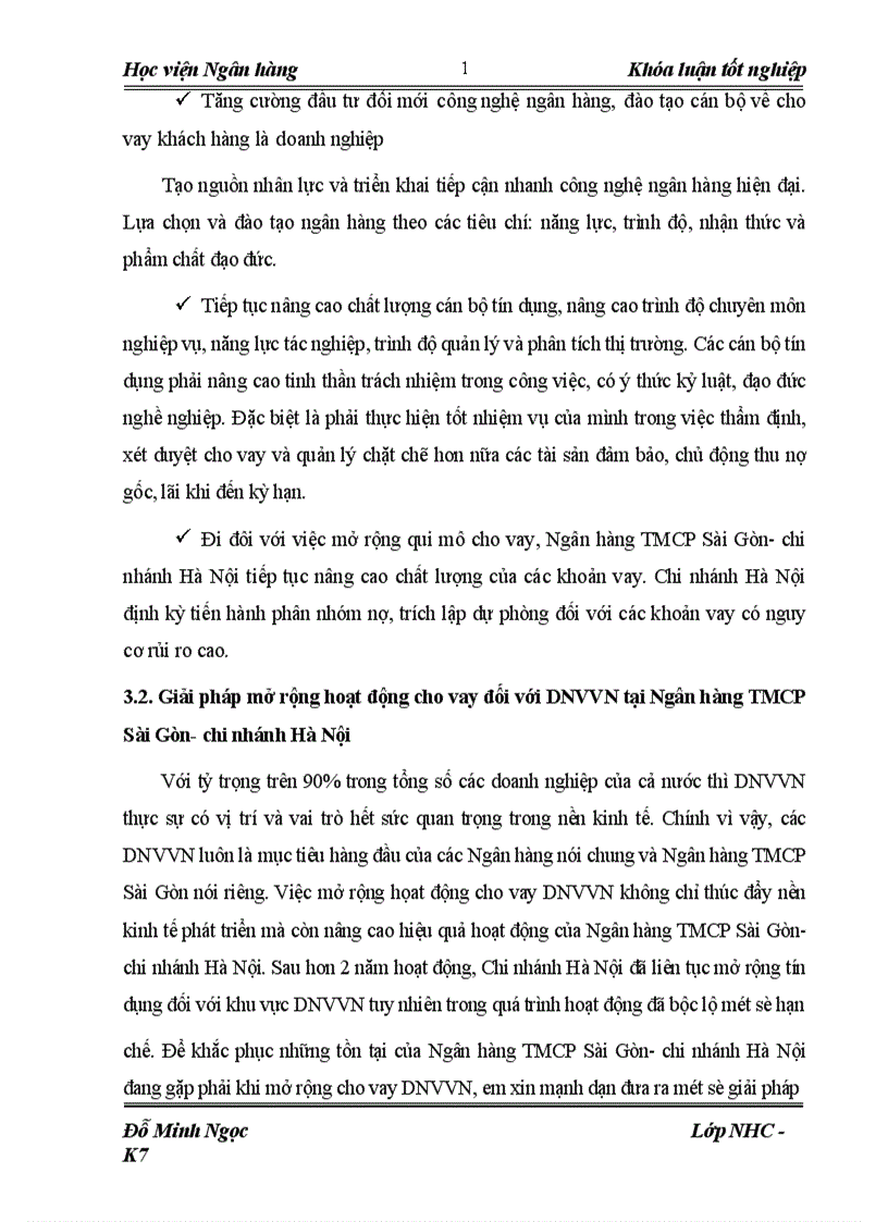 image for page Giải pháp mở rộng hoạt động cho vay đối với doanh nghiệp vừa và nhỏ tại ngân hàng thương mại cổ phần Sài Gòn chi nhánh Hà Nội SCB Hà Nội 1