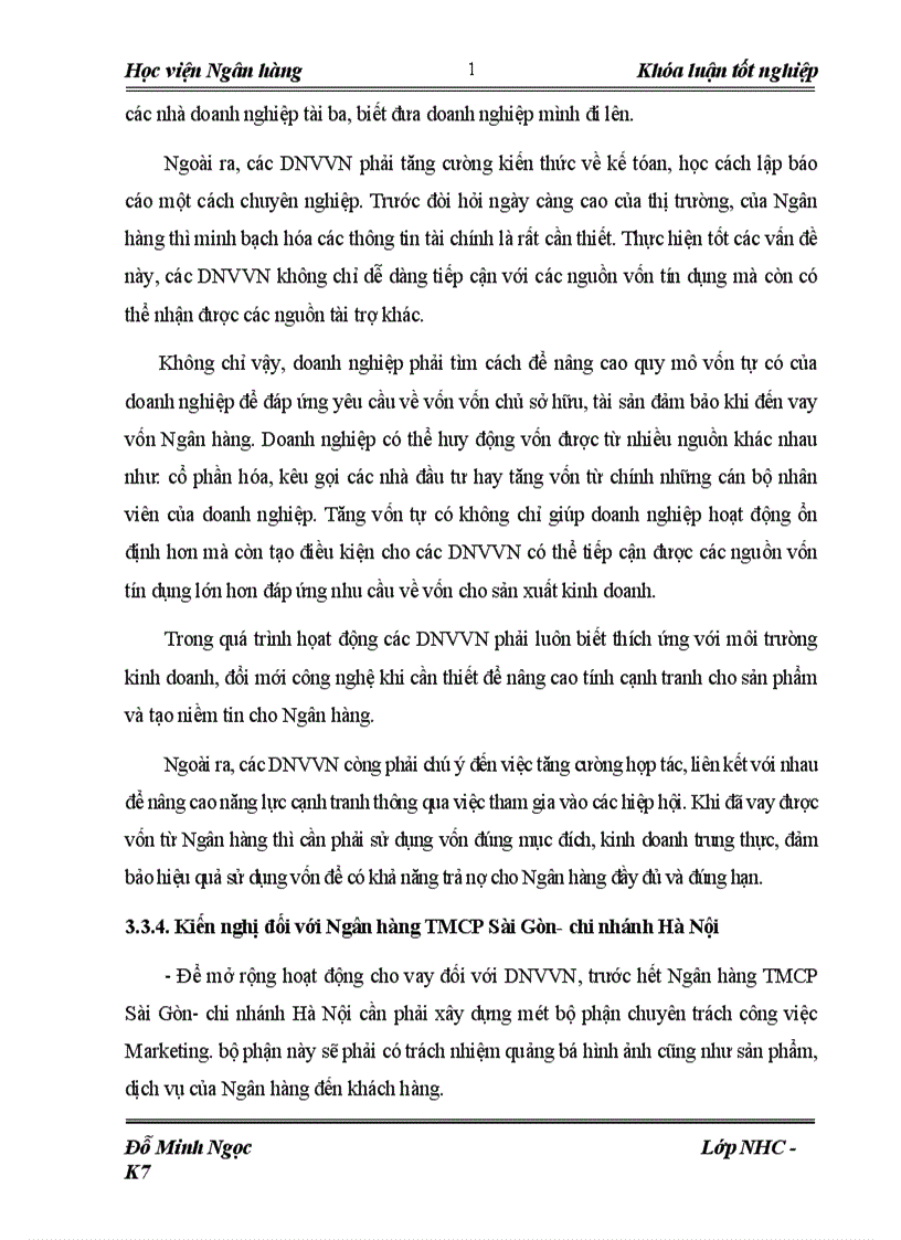 image for page Giải pháp mở rộng hoạt động cho vay đối với doanh nghiệp vừa và nhỏ tại ngân hàng thương mại cổ phần Sài Gòn chi nhánh Hà Nội SCB Hà Nội 1