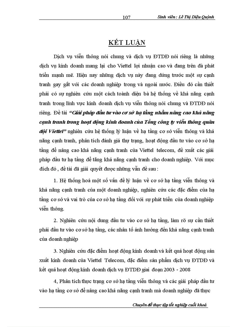 image for page giải pháp đầu tư vào cơ sở hạ tầng nhằm nâng cao khả năng cạnh tranh trong hoạt động kinh doanh của tổng công ty viễn thông quân đội viettel