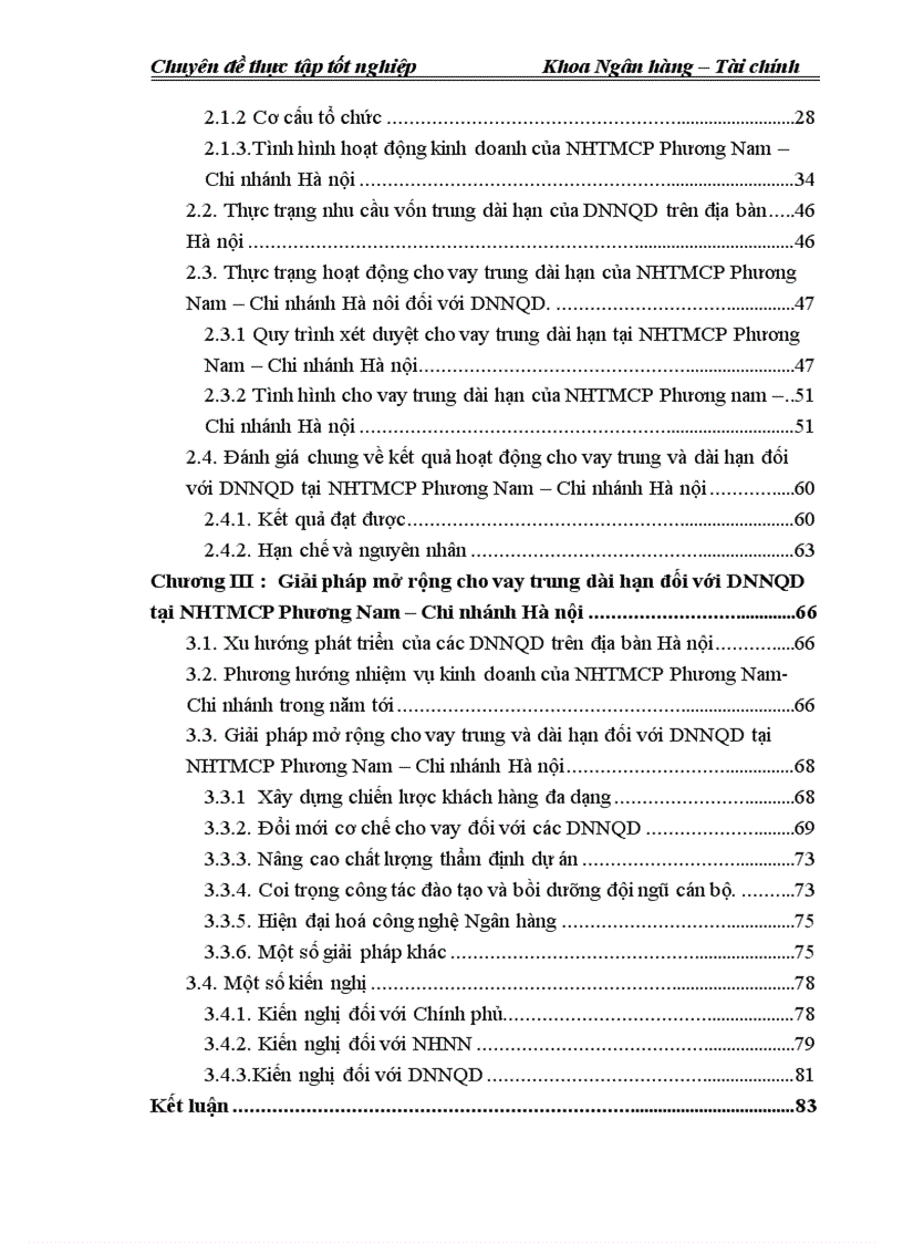 image for page Mở rộng hoạt động cho vay trung dài hạn đối với doanh nghiệp ngoài quốc doanh tại Ngân hàng TMCP Phương Nam Chi nhánh Hà nội 1