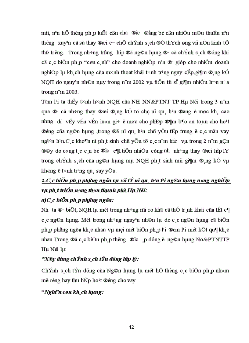 image for page Ngăn ngừa và xử lí nợ quá hạn tại Ngân hàng Nông Nghiệp và Phát Triển Nông Thôn Hà Nội 1