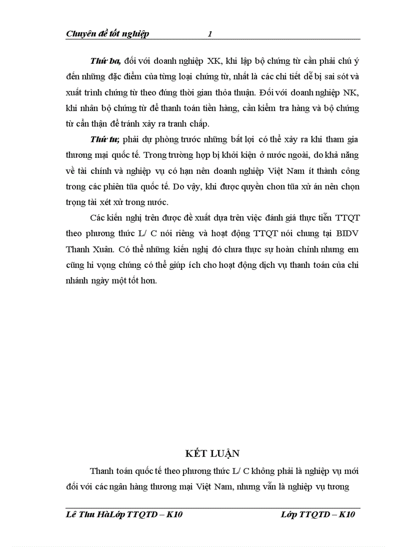 image for page Giải pháp nâng cao chất lượng thanh toán tín dụng chứng từ tại Ngân hàng Đầu tư và Phát triển Việt Nam chi nhánh Thanh Xuân