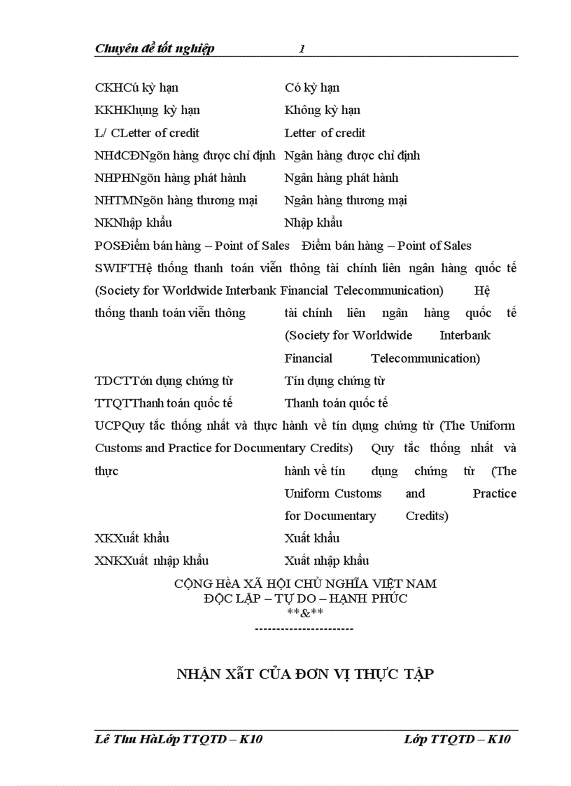 image for page Giải pháp nâng cao chất lượng thanh toán tín dụng chứng từ tại Ngân hàng Đầu tư và Phát triển Việt Nam chi nhánh Thanh Xuân