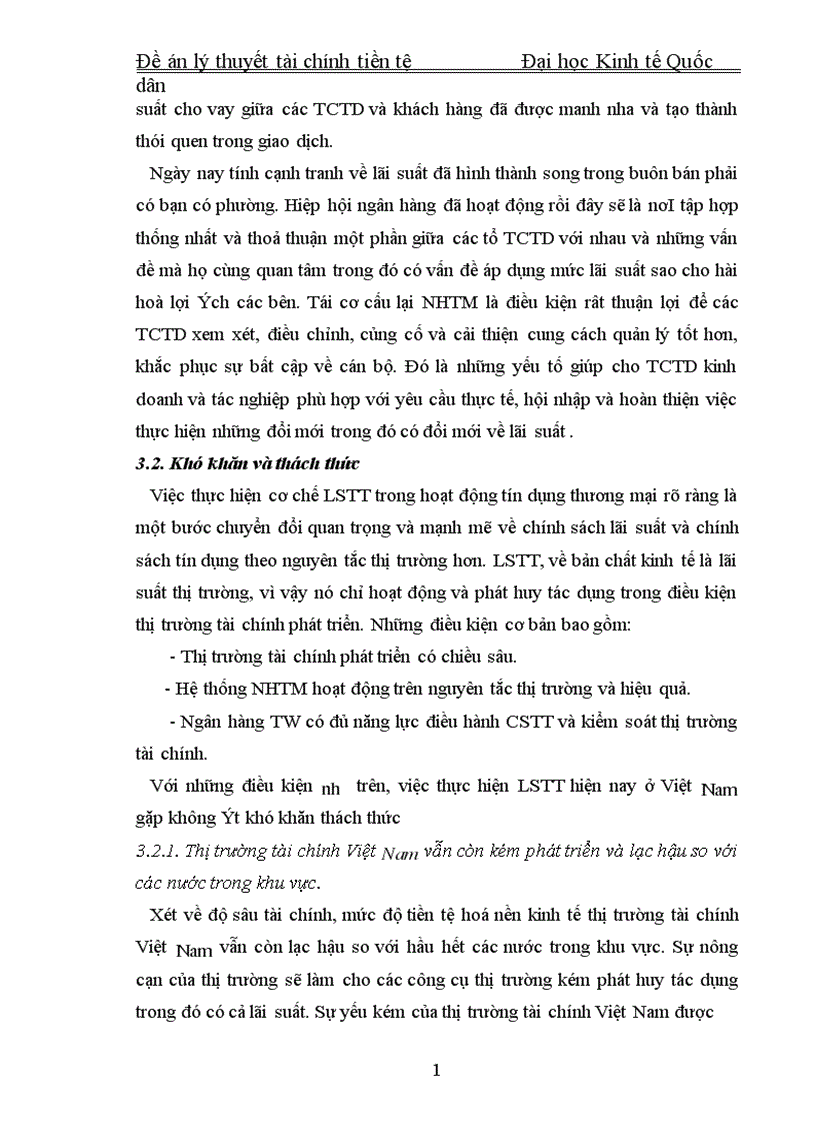 image for page Lãi suất thoả thuận và tác động của nó tới hệ thống ngân hàng thương mại ở Việt Nam 1
