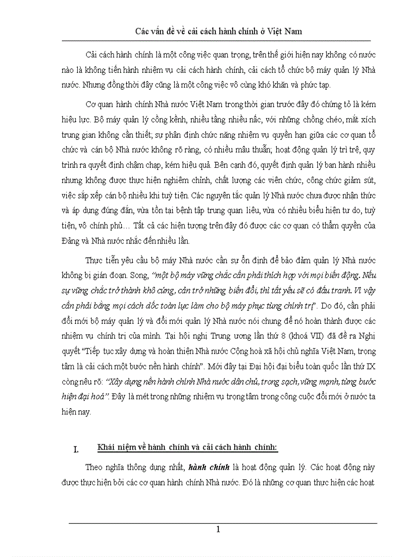 image for page Các vấn đề về cải cách hành chính ở Việt Nam 1