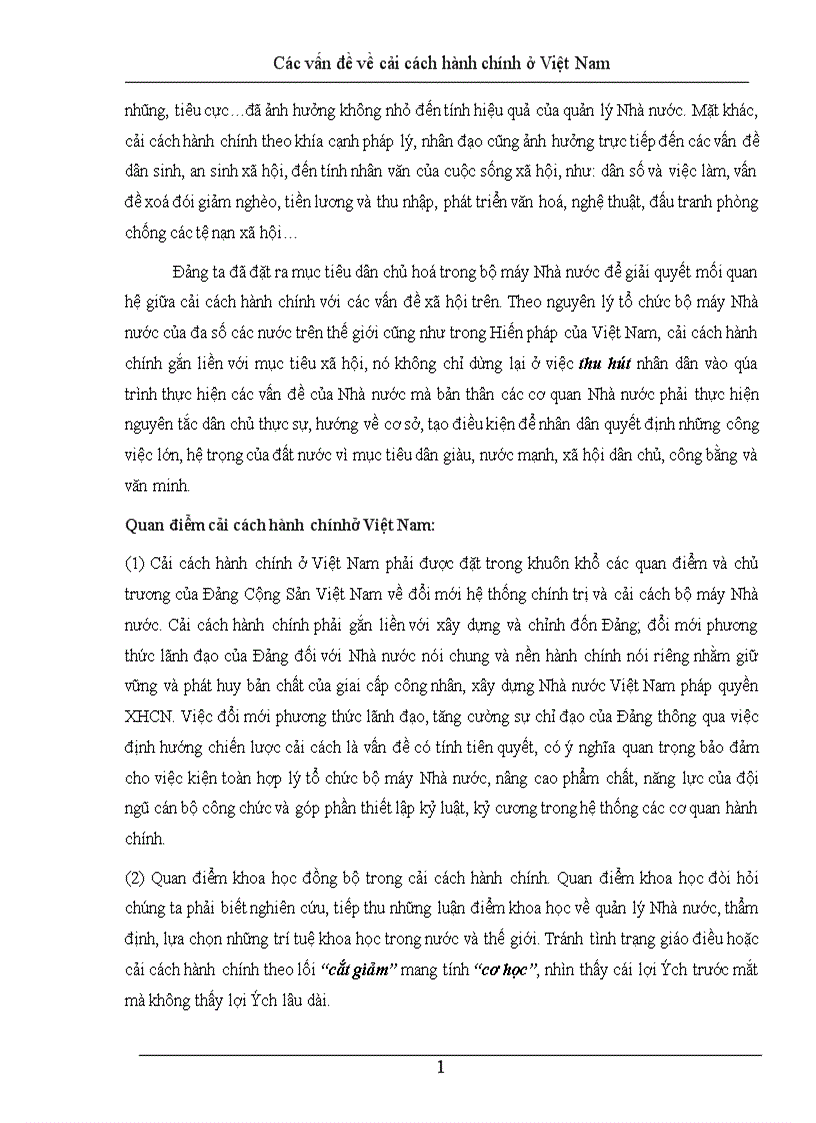 image for page Các vấn đề về cải cách hành chính ở Việt Nam 1
