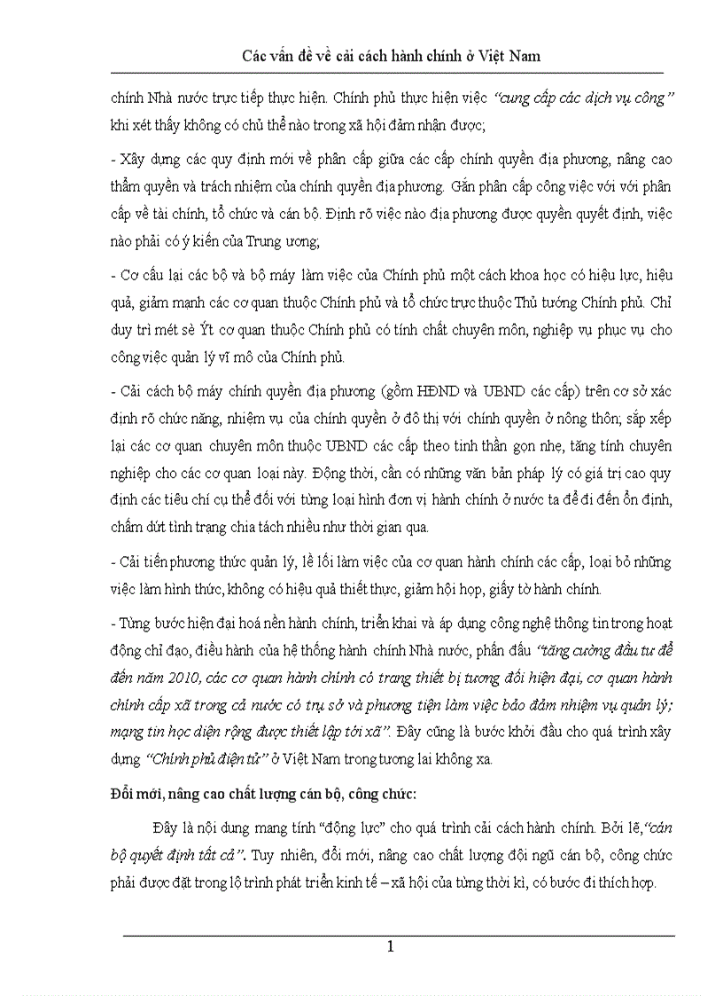 image for page Các vấn đề về cải cách hành chính ở Việt Nam 1