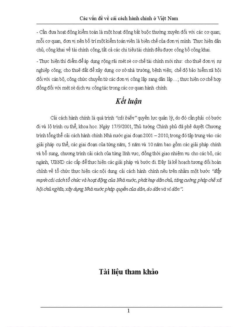 image for page Các vấn đề về cải cách hành chính ở Việt Nam 1