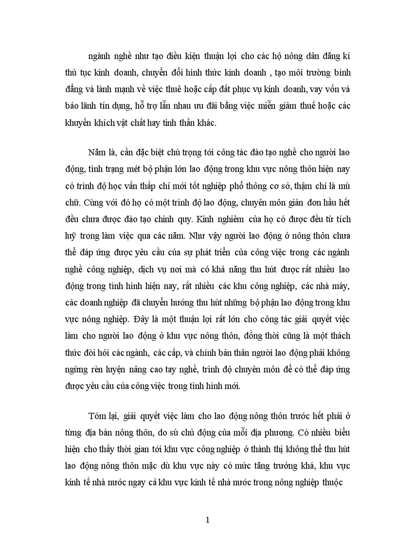 image for page Một số giải phát để giải quyết việc làm cho lao động nông thôn nước ta hiện nay