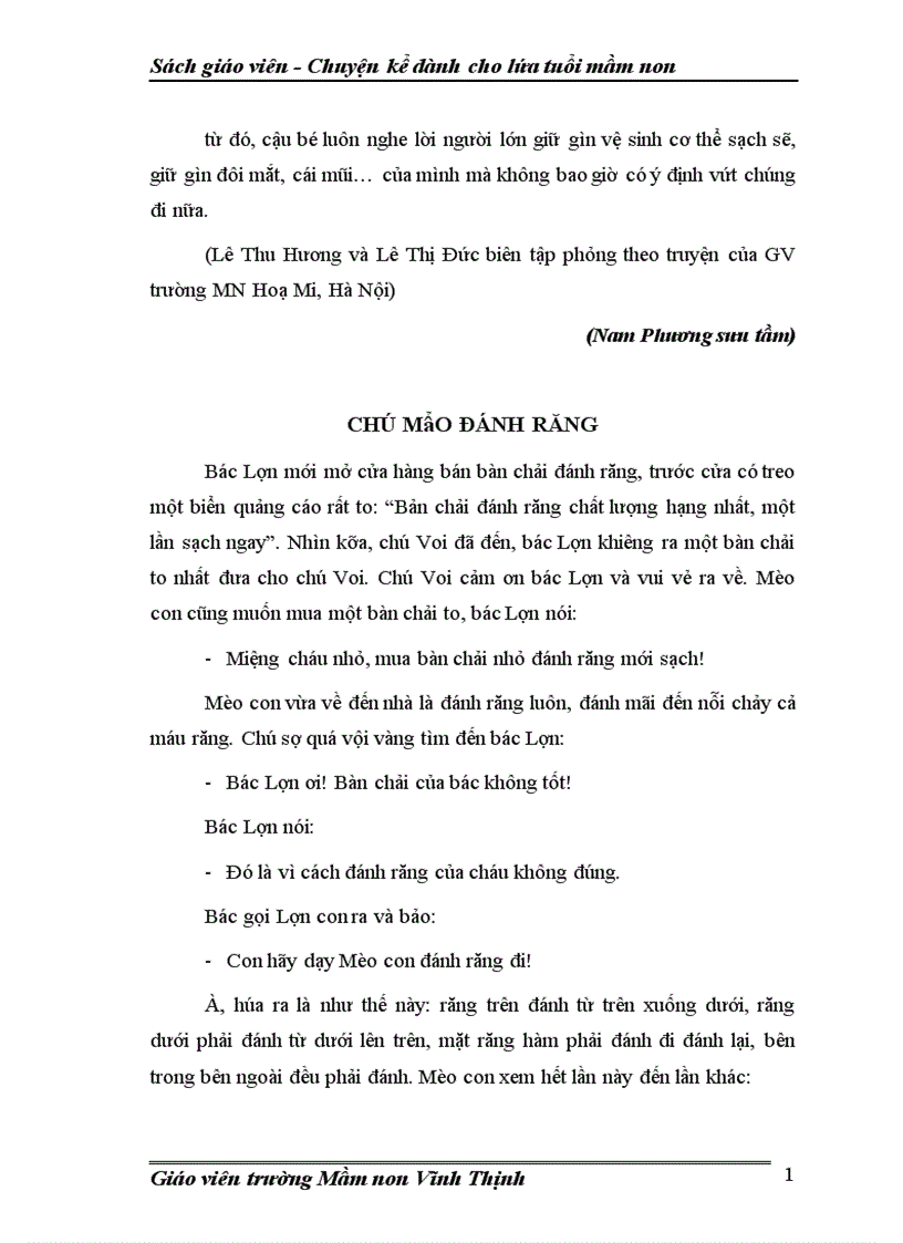 image for page Sách Chuyện kể dành cho lứa tuổi mầm non