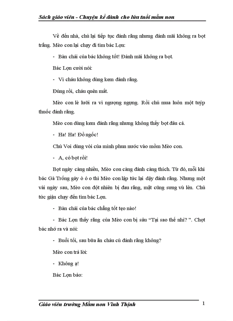 image for page Sách Chuyện kể dành cho lứa tuổi mầm non