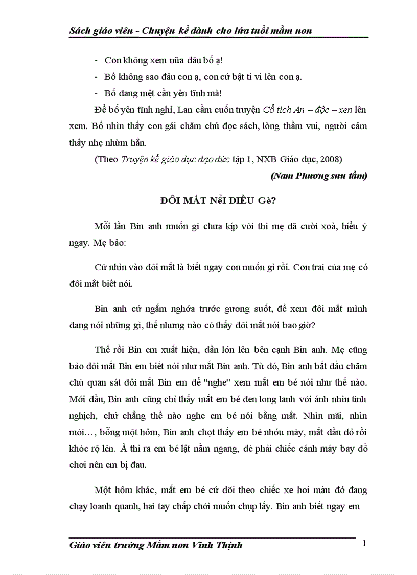 image for page Sách Chuyện kể dành cho lứa tuổi mầm non