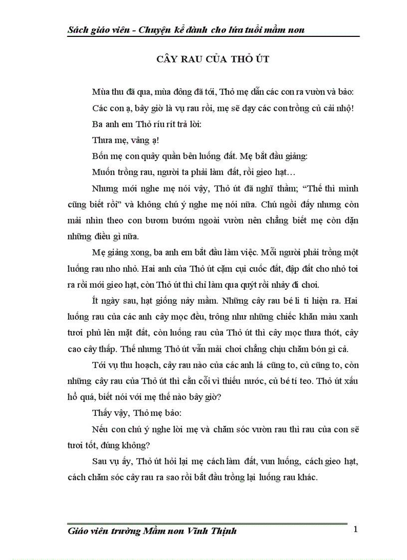 image for page Sách Chuyện kể dành cho lứa tuổi mầm non