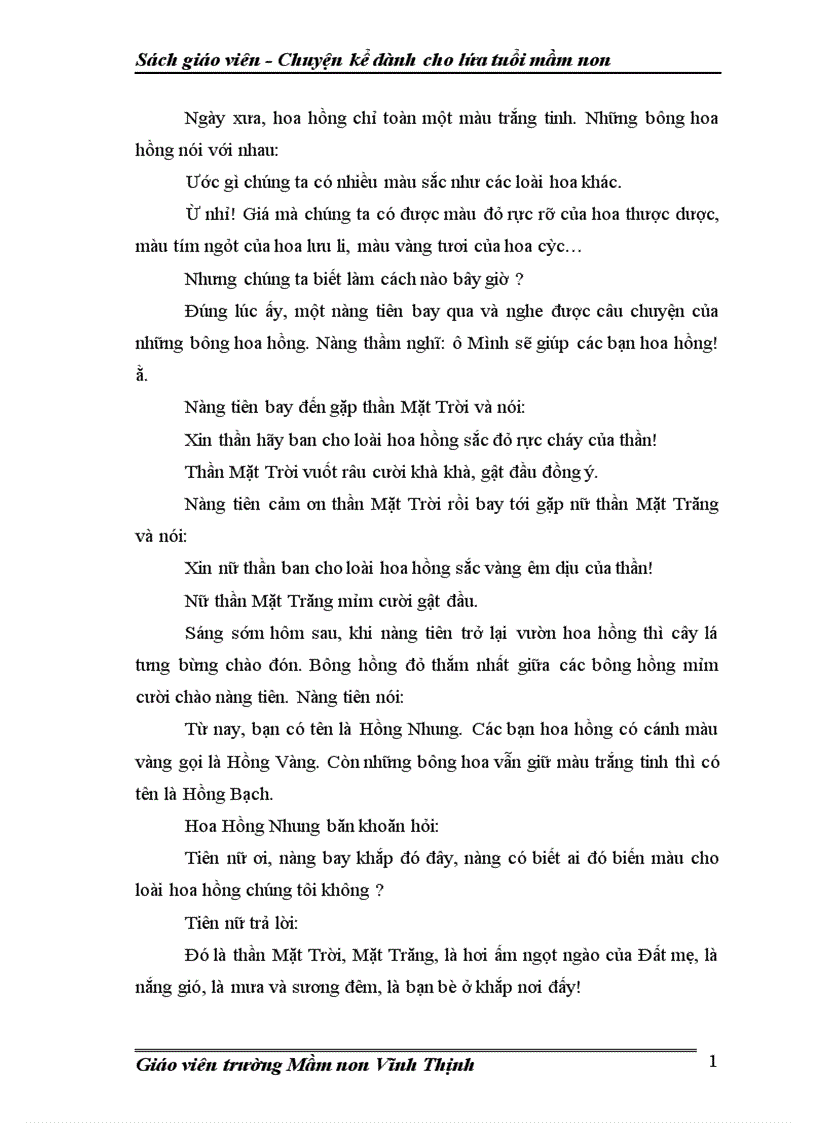 image for page Sách Chuyện kể dành cho lứa tuổi mầm non