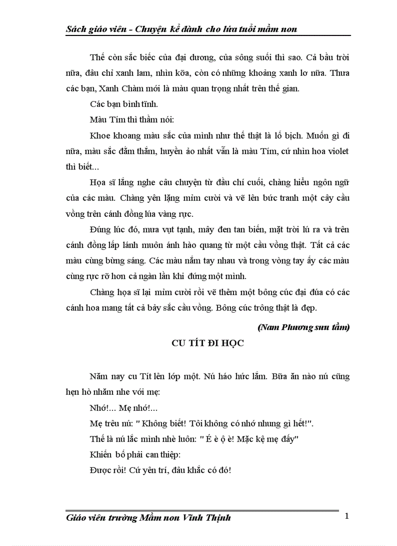 image for page Sách Chuyện kể dành cho lứa tuổi mầm non