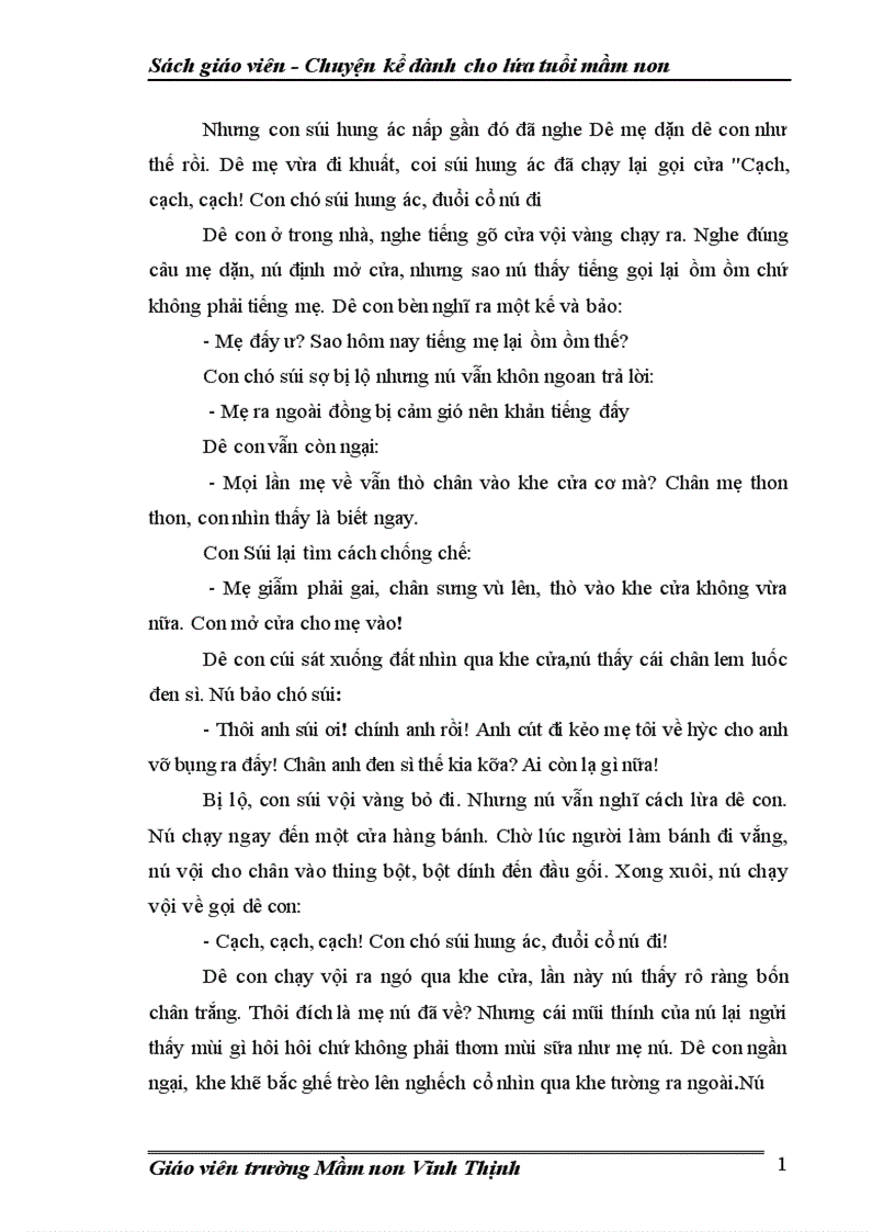 image for page Sách Chuyện kể dành cho lứa tuổi mầm non