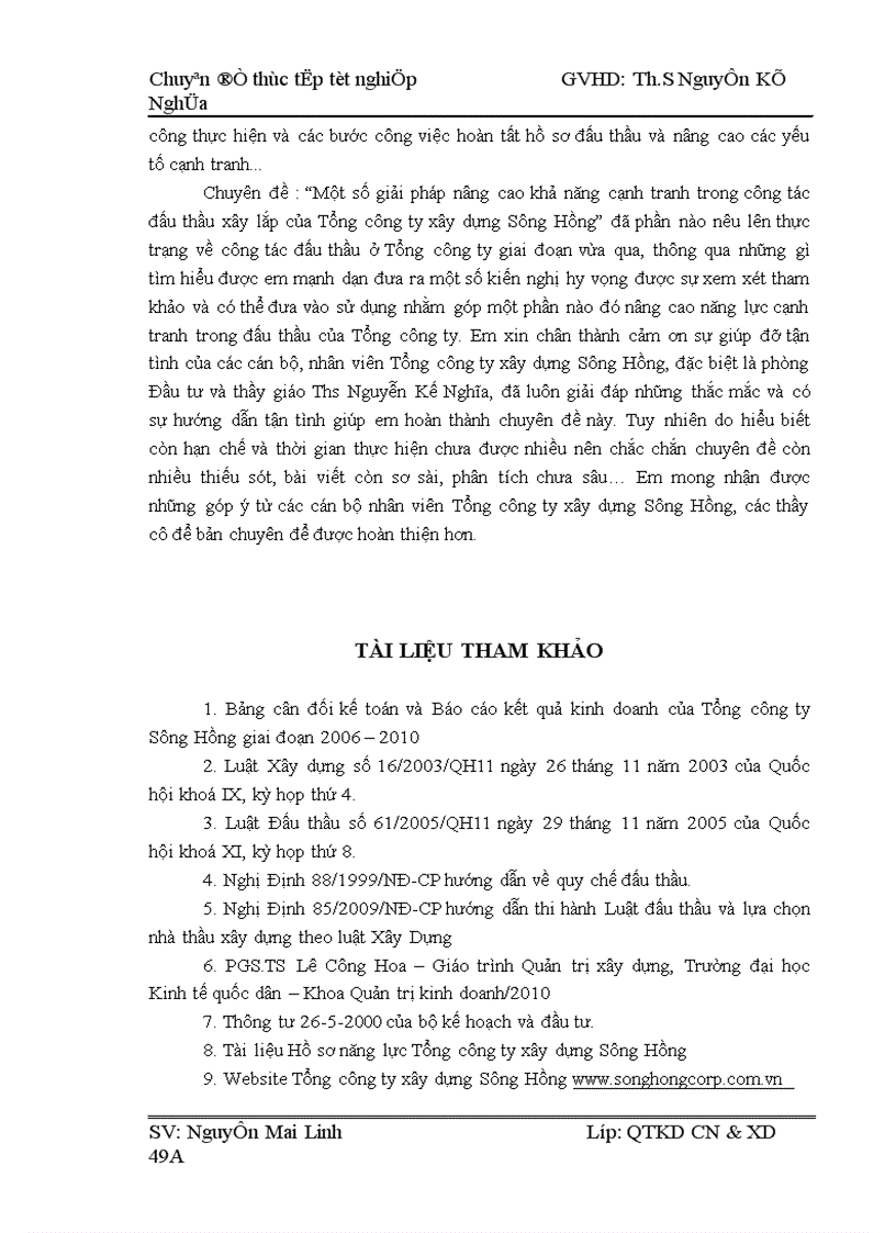 image for page Một số giải pháp nâng cao khả năng cạnh tranh trong công tác đấu thầu xây lắp của tổng công ty xây dựng sông hồng
