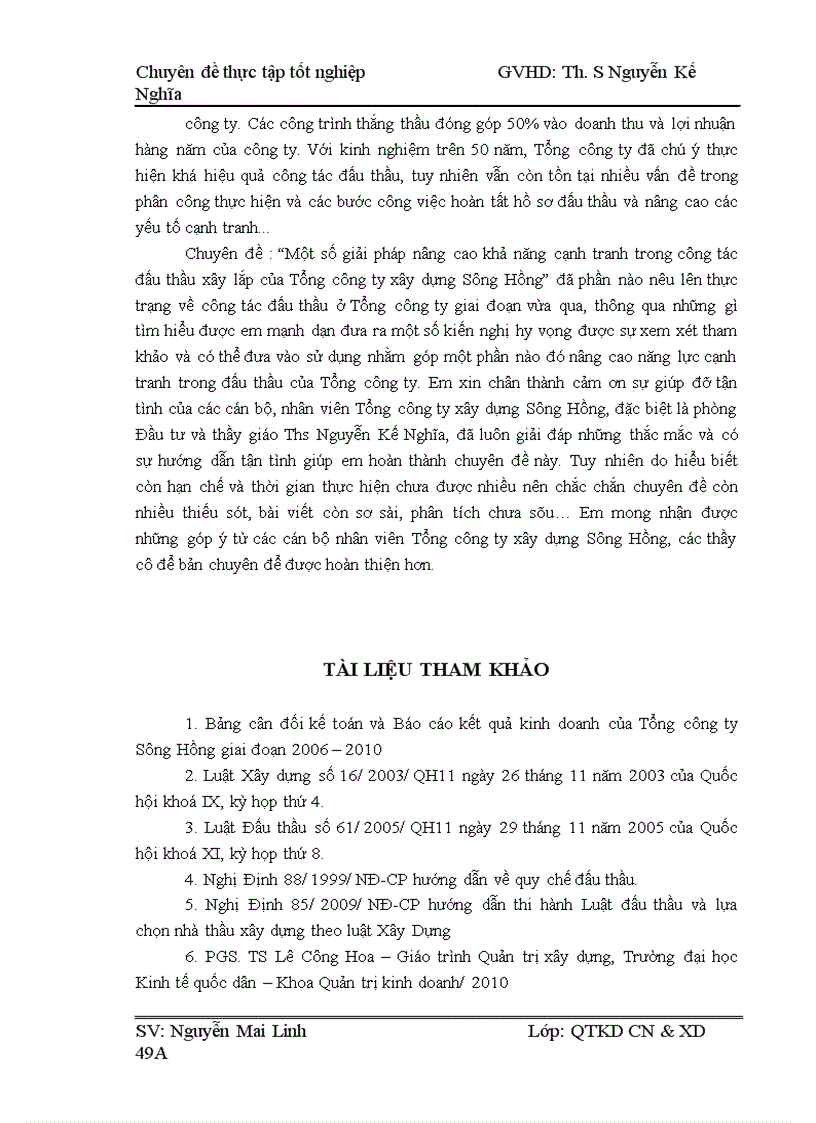 image for page Một số giải pháp nâng cao khả năng cạnh tranh trong công tác đấu thầu xây lắp của tổng công ty xây dựng sông hồng