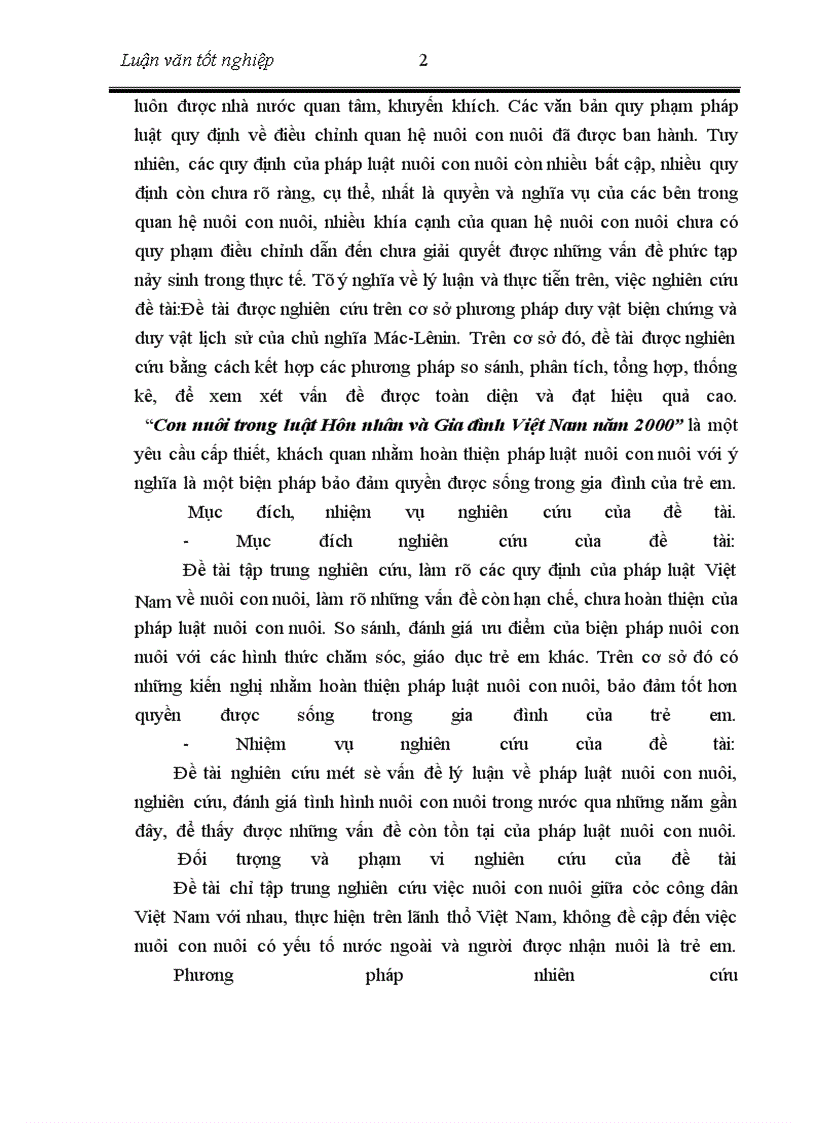Con nuôi trong luật Hôn nhân và Gia đình Việt Nam năm 2000