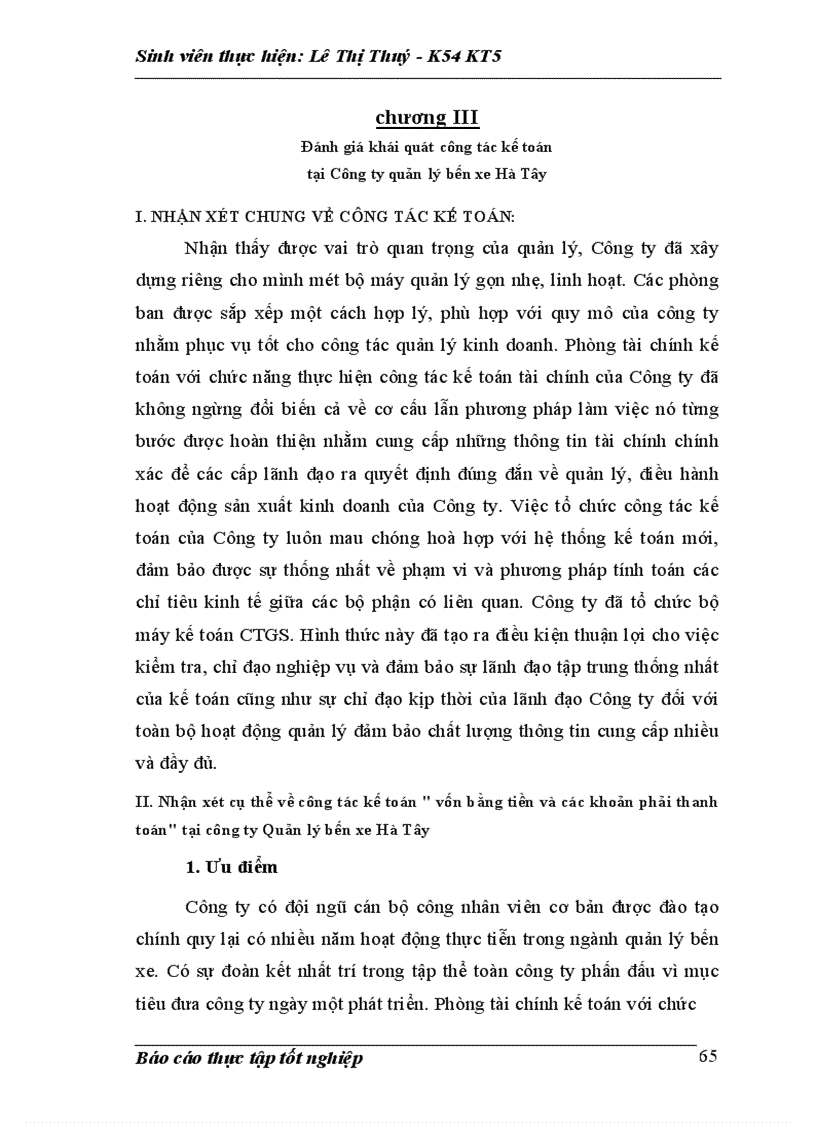 image for page Kế toán nghiệp vụ vốn bằng tiền và các khoản phải thanh toán ại công ty Quản lí bến xe Hà Tây