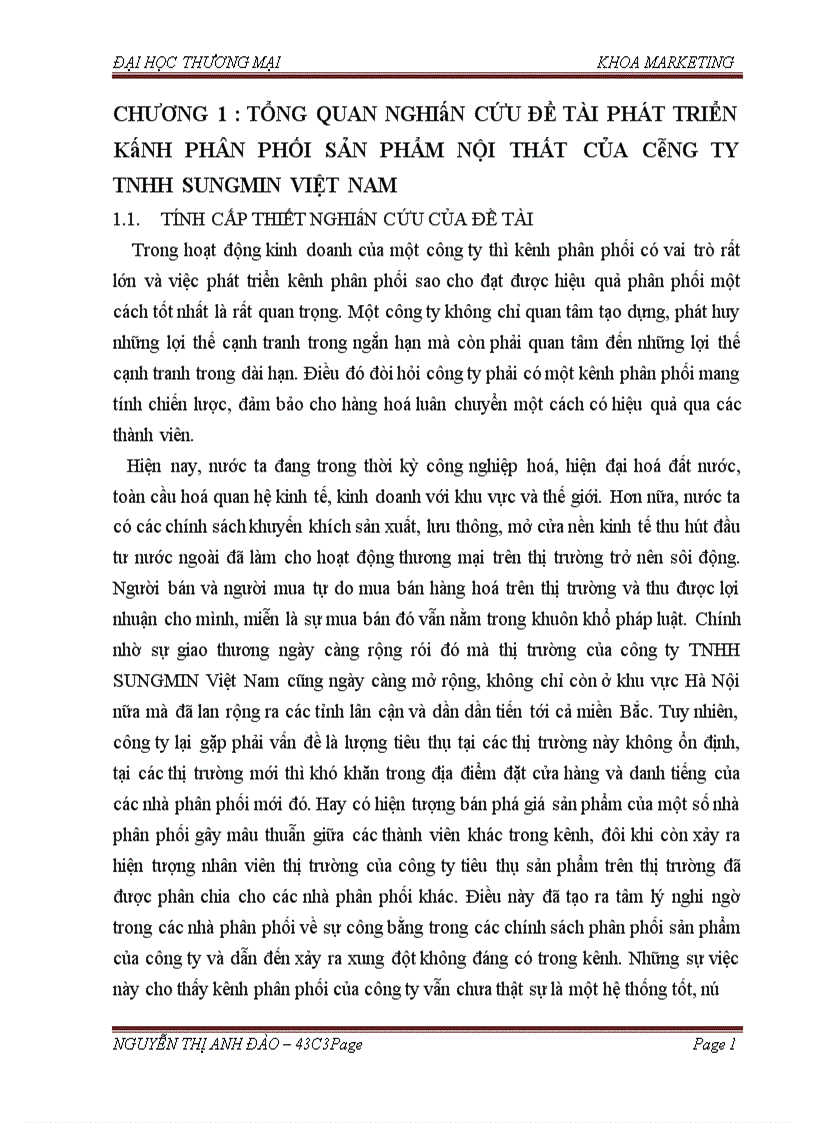 image for page Báo cáo thực tập tổng hợp Phát triển kênh phân phối sản phẩm nội thất của công ty TNHH SUNGMIN Việt Nam trên thị trường Hà Nội và các tỉnh lân cận