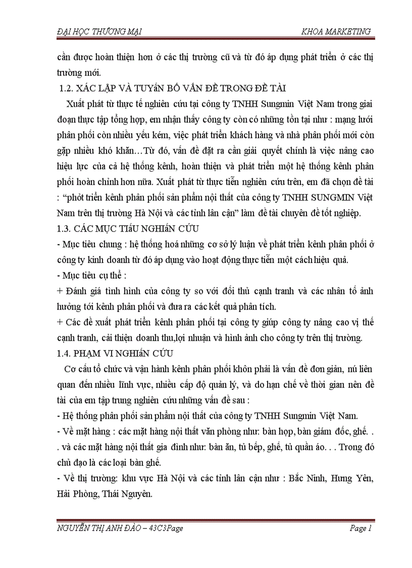 image for page Báo cáo thực tập tổng hợp Phát triển kênh phân phối sản phẩm nội thất của công ty TNHH SUNGMIN Việt Nam trên thị trường Hà Nội và các tỉnh lân cận