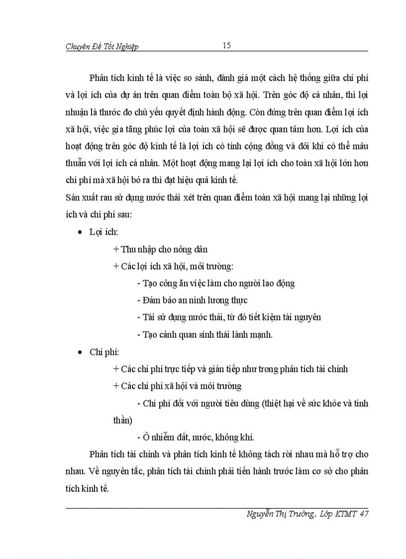 image for page Đánh giá hiệu quả của việc dử sụng nước thải trong sản xuất rau tại thôn Bằng B Hoàng Liệt Hoàng Mai 1