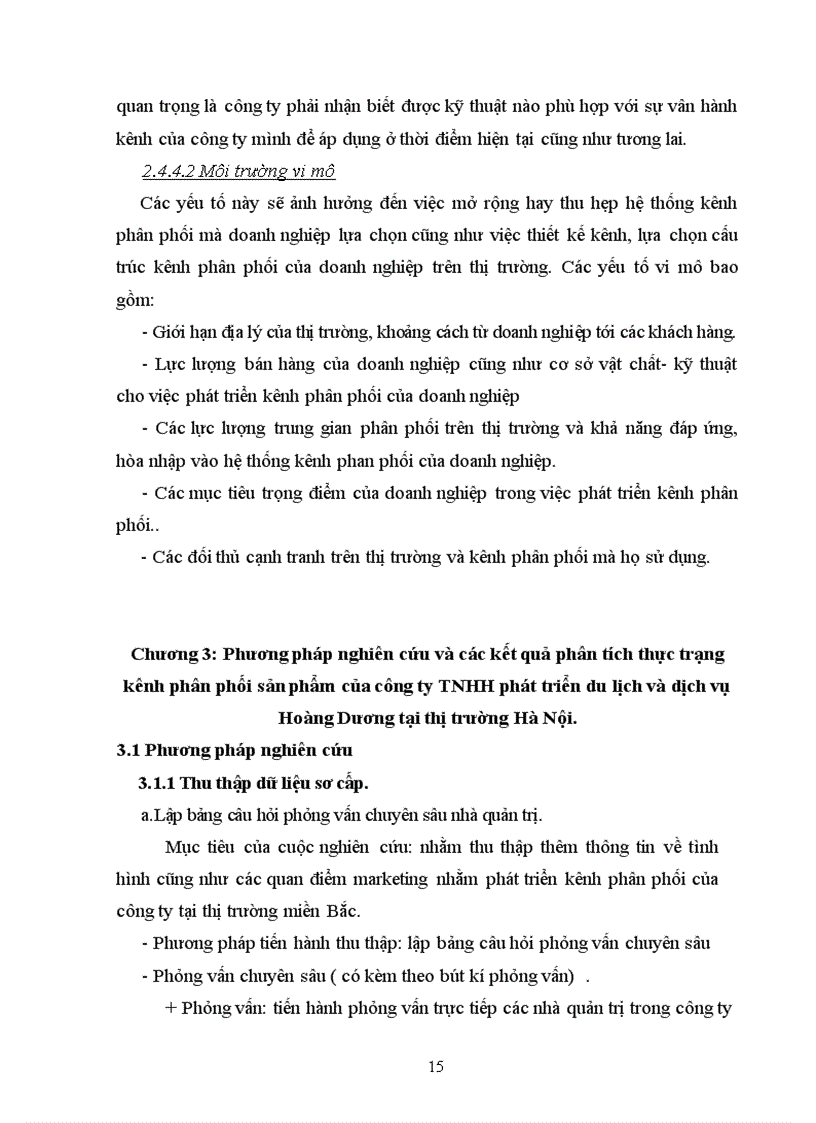 image for page Báo cáo thực tập tổng hợp Phát triển kênh phân phối sản phẩm của công ty TNHH phát triển du lịch dịch vụ Hoàng Dương tại thị trường Hà Nội