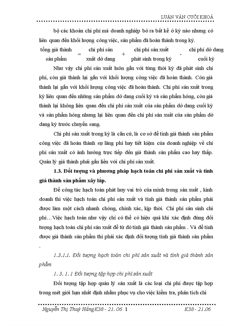 image for page Hoàn thiện kế toán tập hợp chi phí sản xuất và tính giá thành sản phẩm xây lắp tại Công ty xây dựng và phát triển đô thị 1