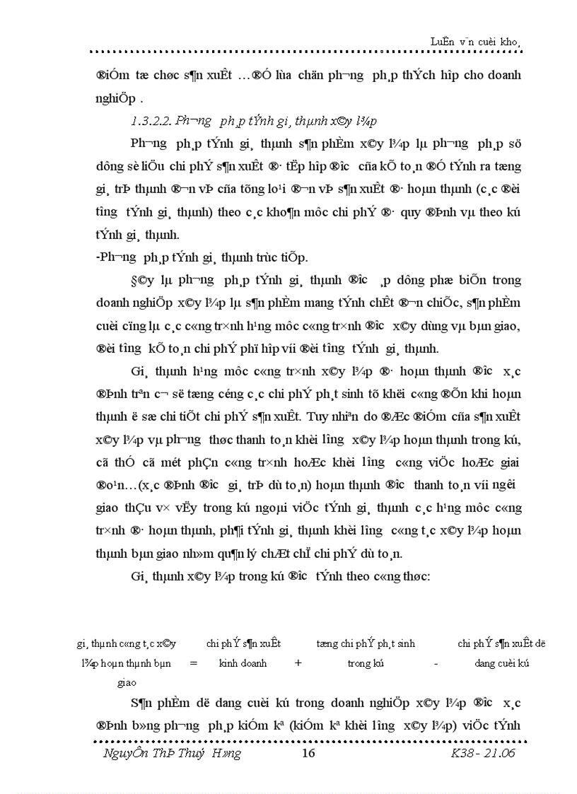 image for page Hoàn thiện kế toán tập hợp chi phí sản xuất và tính giá thành sản phẩm xây lắp tại Công ty xây dựng và phát triển đô thị 1