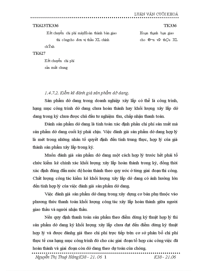 image for page Hoàn thiện kế toán tập hợp chi phí sản xuất và tính giá thành sản phẩm xây lắp tại Công ty xây dựng và phát triển đô thị 1