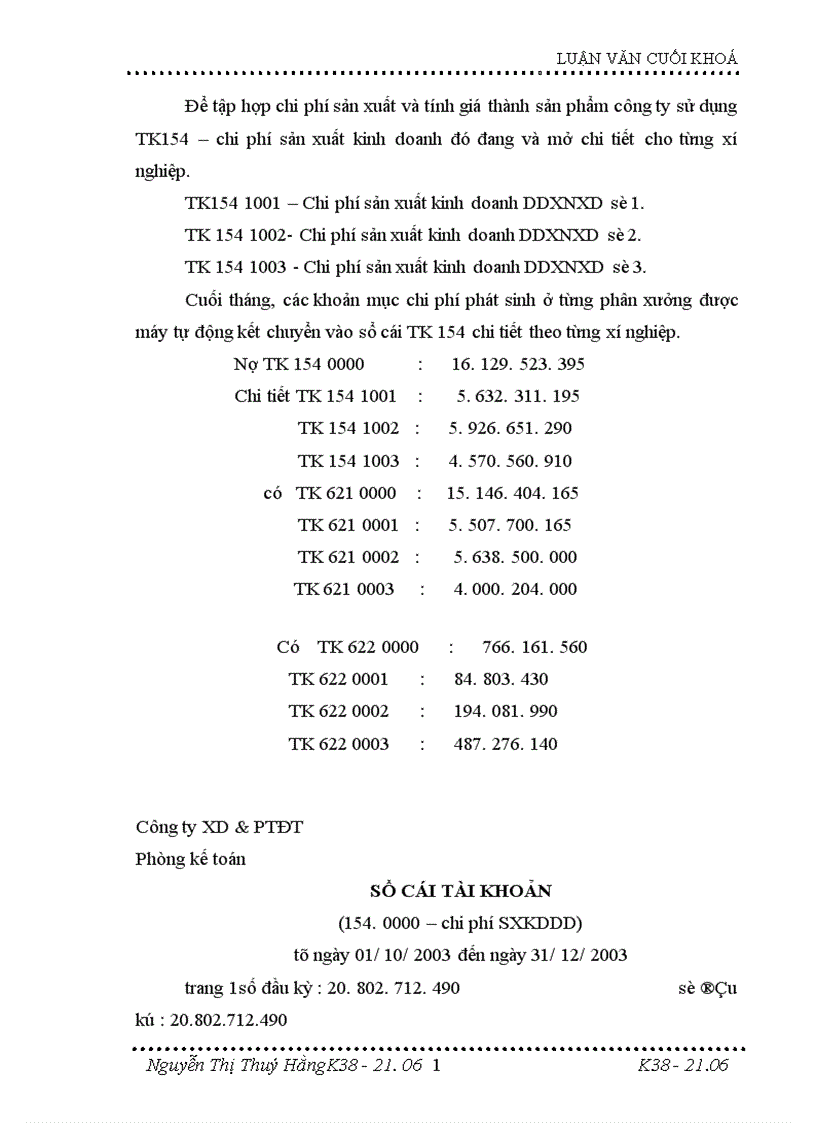 image for page Hoàn thiện kế toán tập hợp chi phí sản xuất và tính giá thành sản phẩm xây lắp tại Công ty xây dựng và phát triển đô thị 1