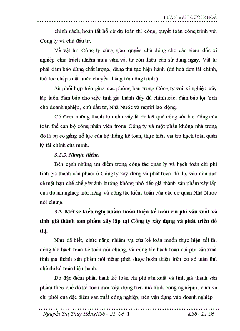 image for page Hoàn thiện kế toán tập hợp chi phí sản xuất và tính giá thành sản phẩm xây lắp tại Công ty xây dựng và phát triển đô thị 1