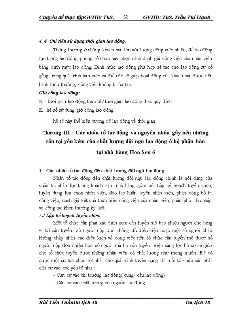 image for page Nâng cao chất lượng đội ngũ lao động của bộ phận bàn tại nhà hàng Hoa Sen 6 thuộc công ty cổ phần du lịch Kim Liên 1