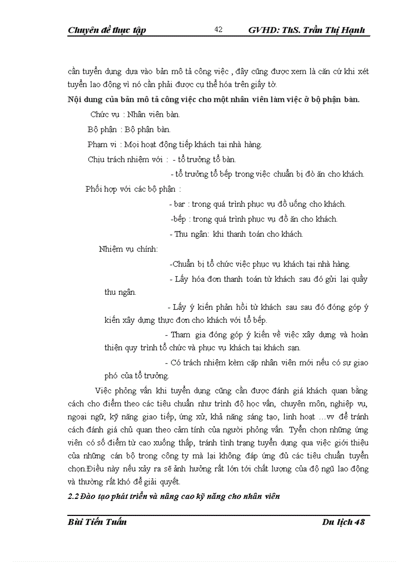 image for page Nâng cao chất lượng đội ngũ lao động của bộ phận bàn tại nhà hàng Hoa Sen 6 thuộc công ty cổ phần du lịch Kim Liên 1