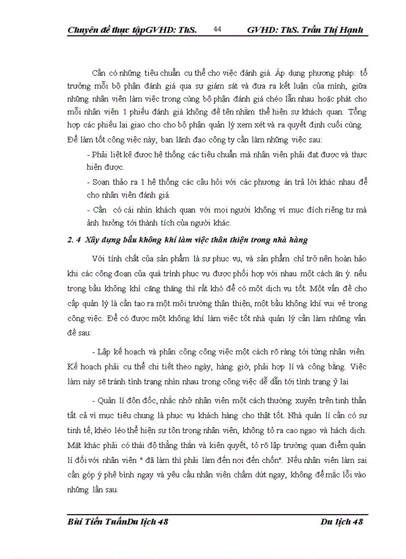image for page Nâng cao chất lượng đội ngũ lao động của bộ phận bàn tại nhà hàng Hoa Sen 6 thuộc công ty cổ phần du lịch Kim Liên 1