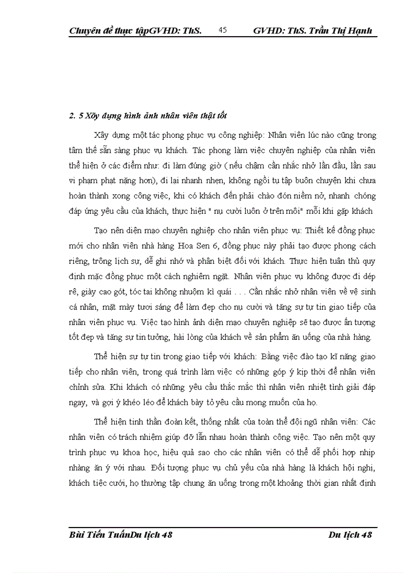 image for page Nâng cao chất lượng đội ngũ lao động của bộ phận bàn tại nhà hàng Hoa Sen 6 thuộc công ty cổ phần du lịch Kim Liên 1