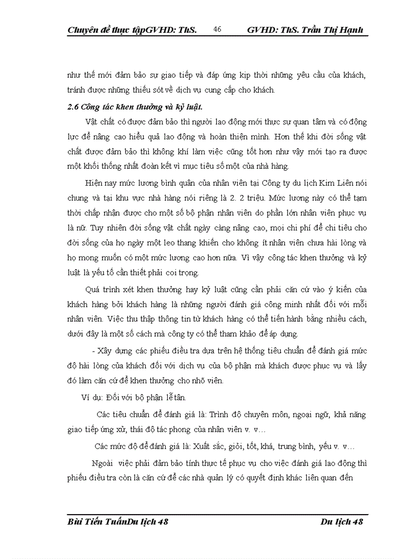 image for page Nâng cao chất lượng đội ngũ lao động của bộ phận bàn tại nhà hàng Hoa Sen 6 thuộc công ty cổ phần du lịch Kim Liên 1