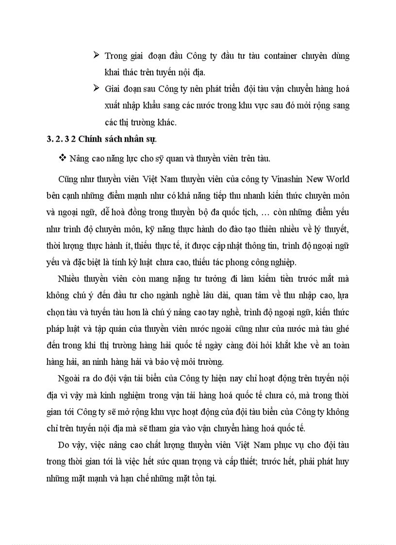 image for page Thực trạng dịch vụ vận tải biển của công ty Vinashin New World 1