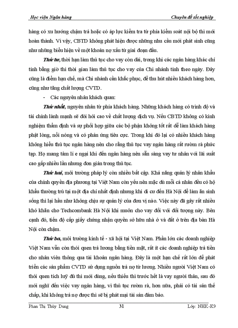 image for page Nâng cao chất lượng cho vay tiêu dùng tại Ngân hàng Thương mại Cổ phần Kỹ Thương Việt Nam Chi nhánh Hà Nội 1