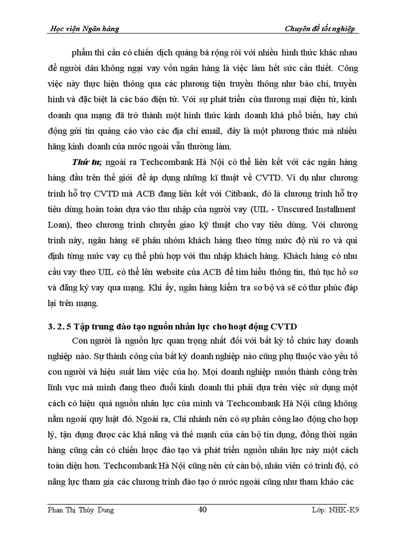 image for page Nâng cao chất lượng cho vay tiêu dùng tại Ngân hàng Thương mại Cổ phần Kỹ Thương Việt Nam Chi nhánh Hà Nội 1