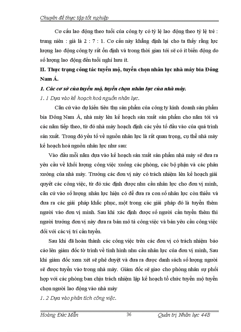 image for page Hoàn thiện công tác tuyển mộ tuyển chọn nhân lực tại nhà máy bia Đông Nam Á 1