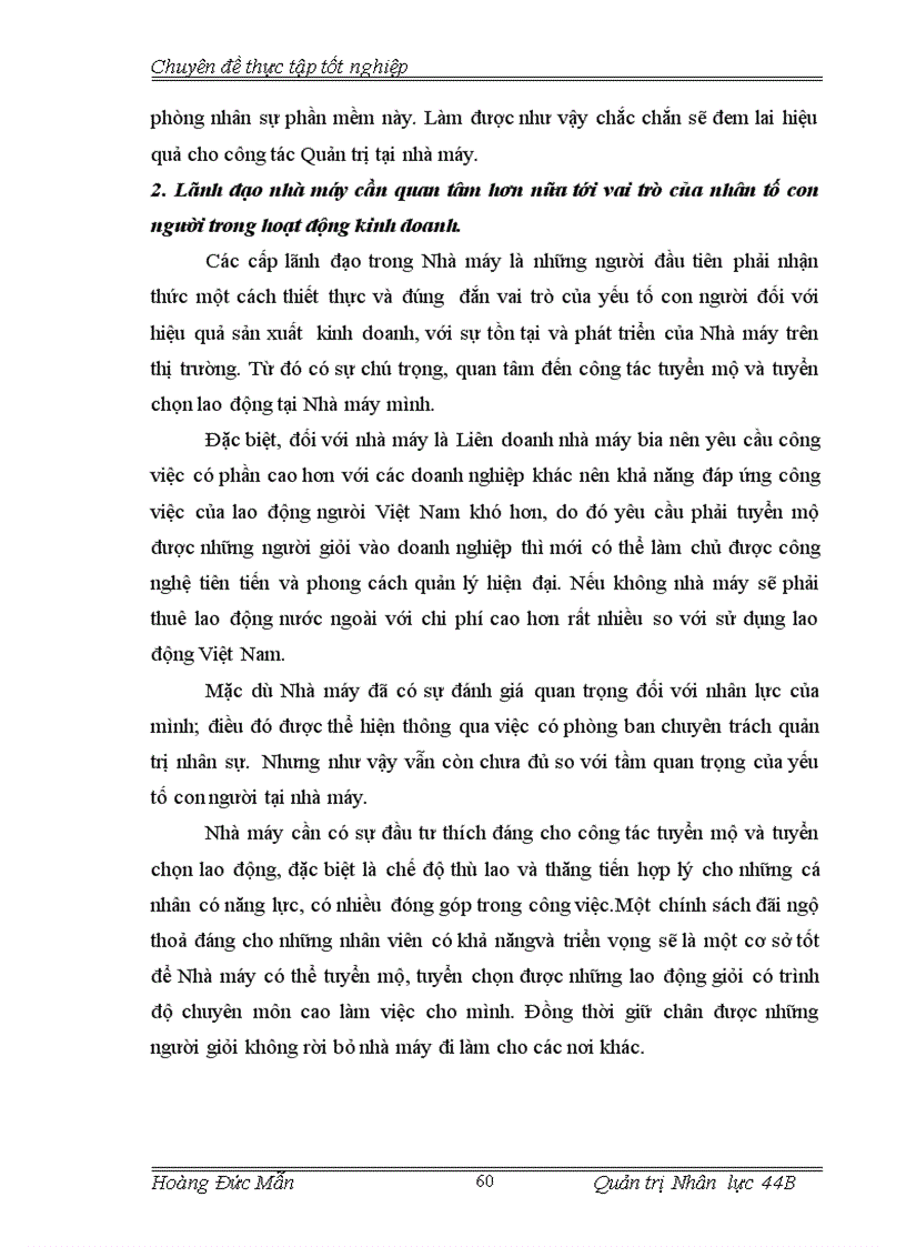 image for page Hoàn thiện công tác tuyển mộ tuyển chọn nhân lực tại nhà máy bia Đông Nam Á 1