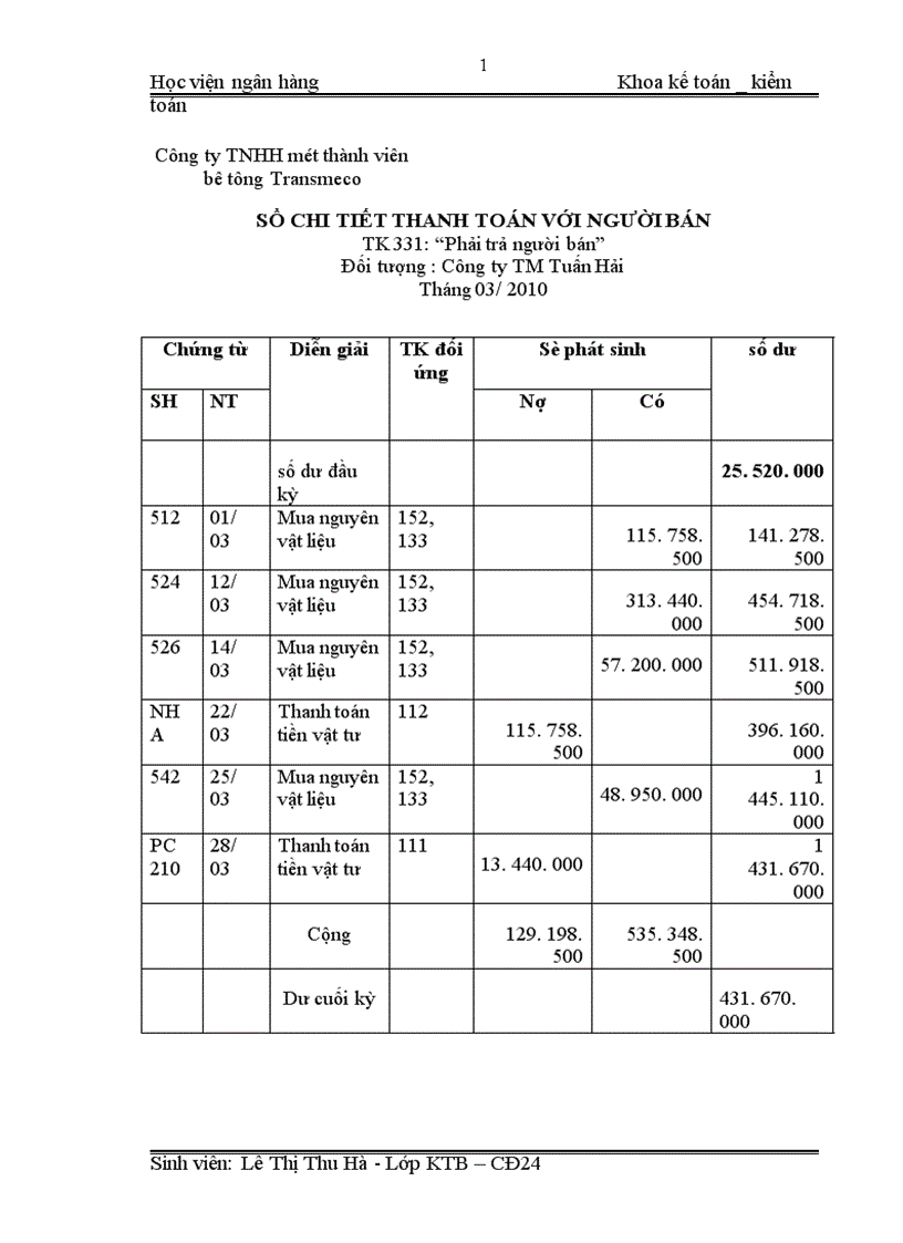 image for page Hoàn thiện công tác kế toán nguyên vật liệu tai công ty TNHH một thành viên bê tông TRANSMECO