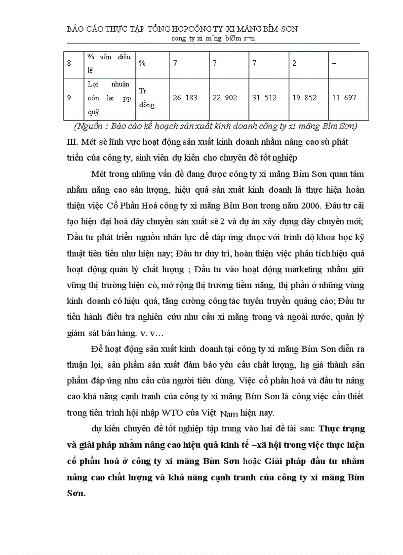 image for page Báo cáo thực tập tổng hợp công ty xi măng bỉm sơn